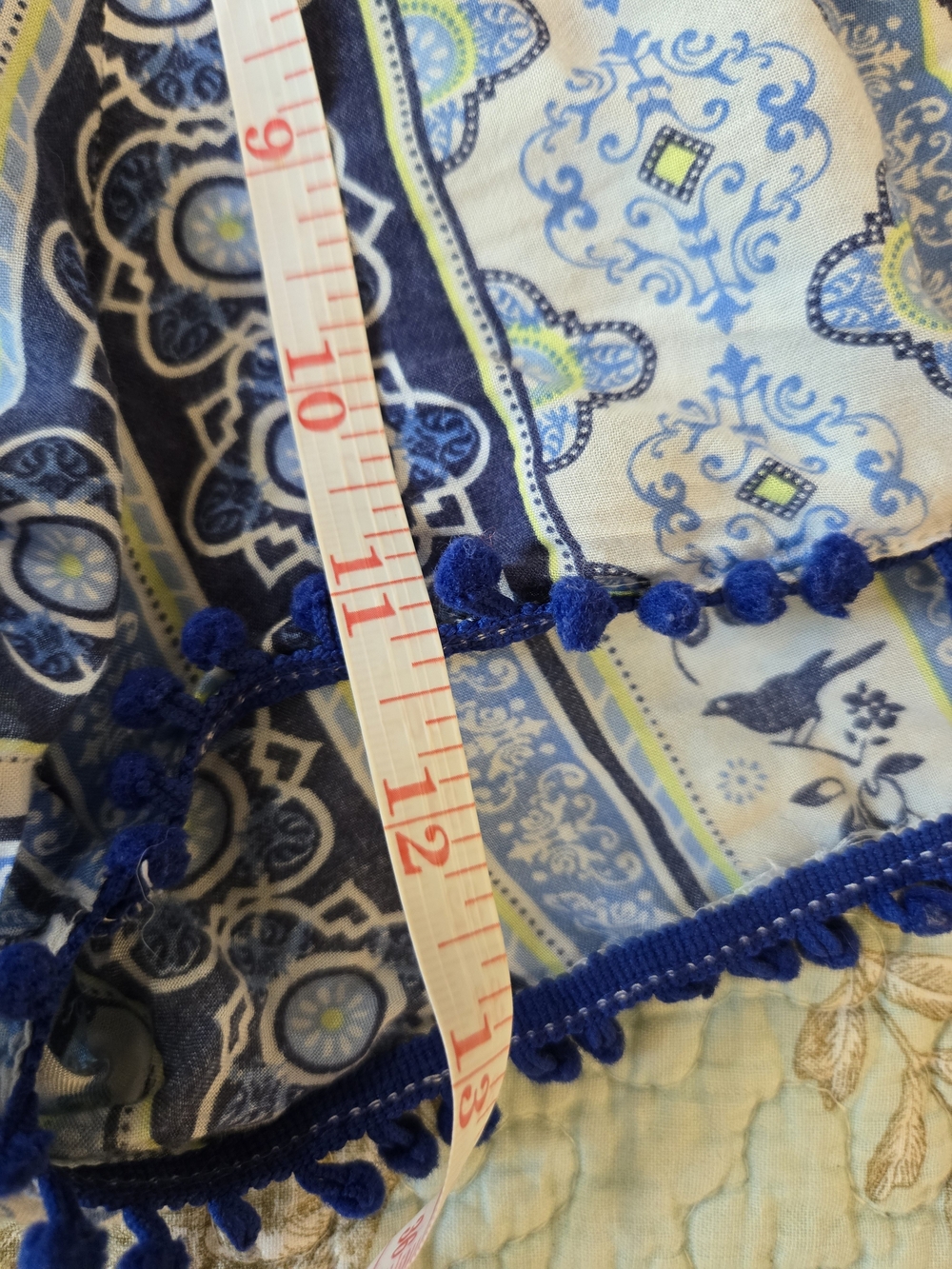 💚3 For $15 Mae Blue Patterned Pom-Pom Women’s Sleep/Casual Shorts - Picture 6 of 8